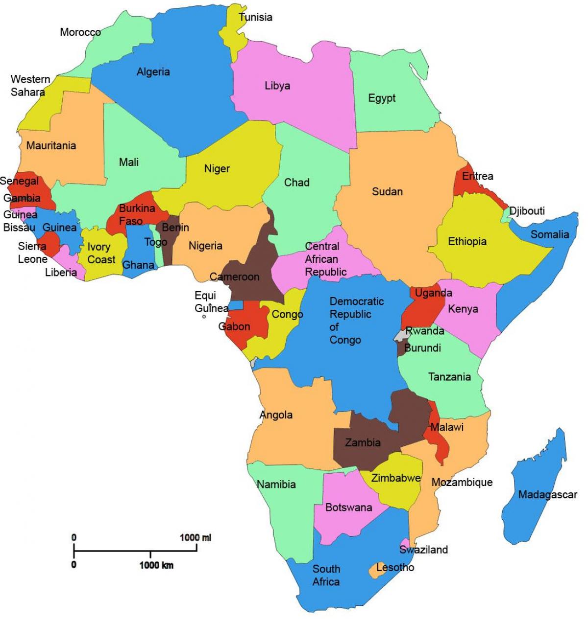خريطة أفريقيا عرض تنزانيا
