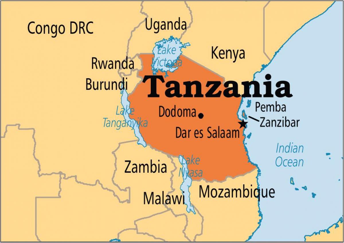 خريطة دار السلام تنزانيا