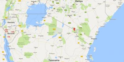 تنزانيا الموقع على خريطة العالم ، 